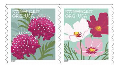 usps postal service issues nonprofit butterfly garden flower stamps 1