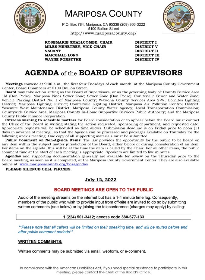 2022 07 12 Board of Supervisors 1