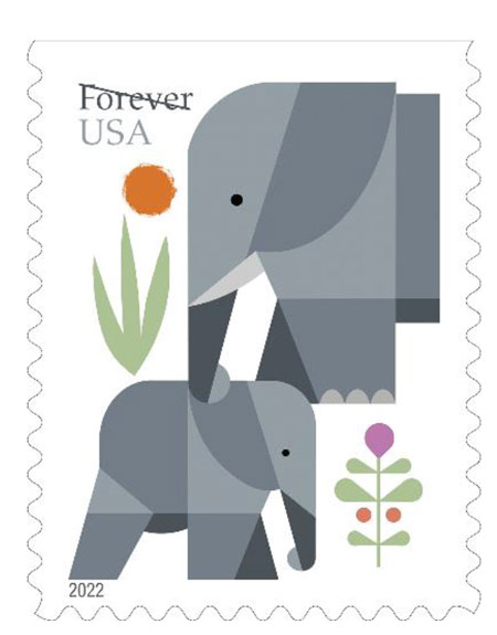 usps postal service to feature elephants on forever stamps 1