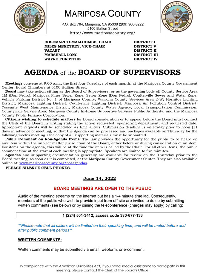 2022 06 14 Board of Supervisors 1