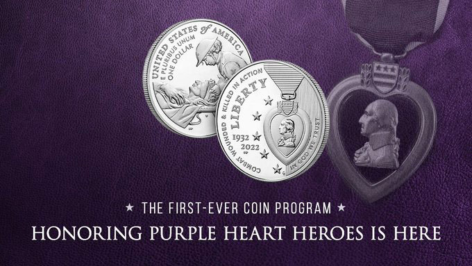 us mint Purple Heart commemorative coins