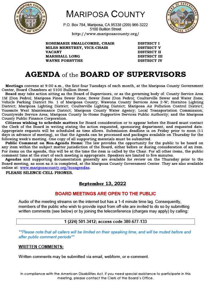 2022 09 13 Board of Supervisors 1