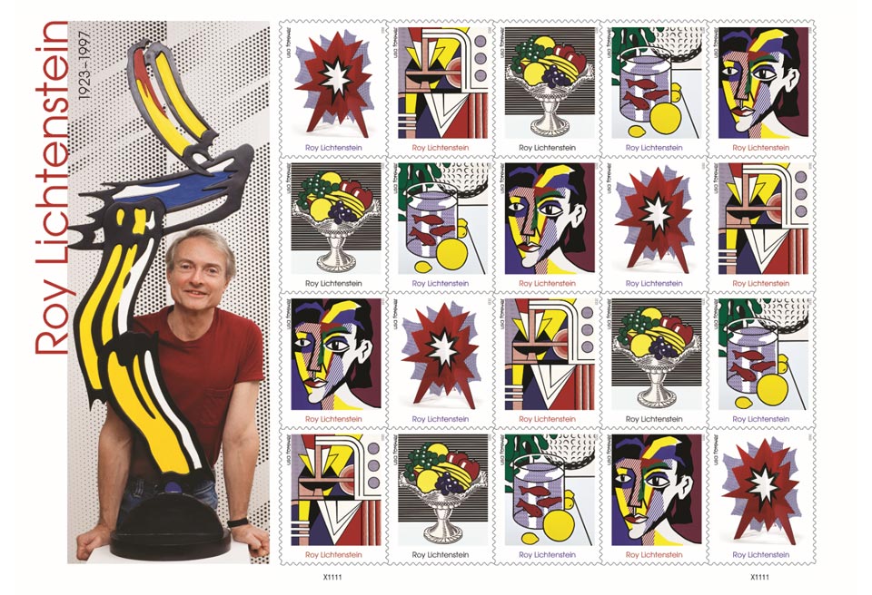 usps honors roy lichtenstein pop art on new forever stamps 1