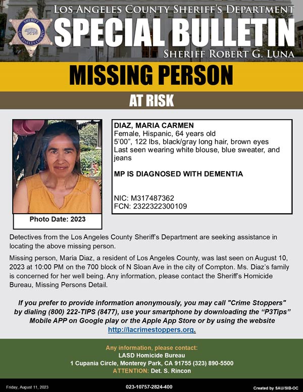 LASD missing Diaz