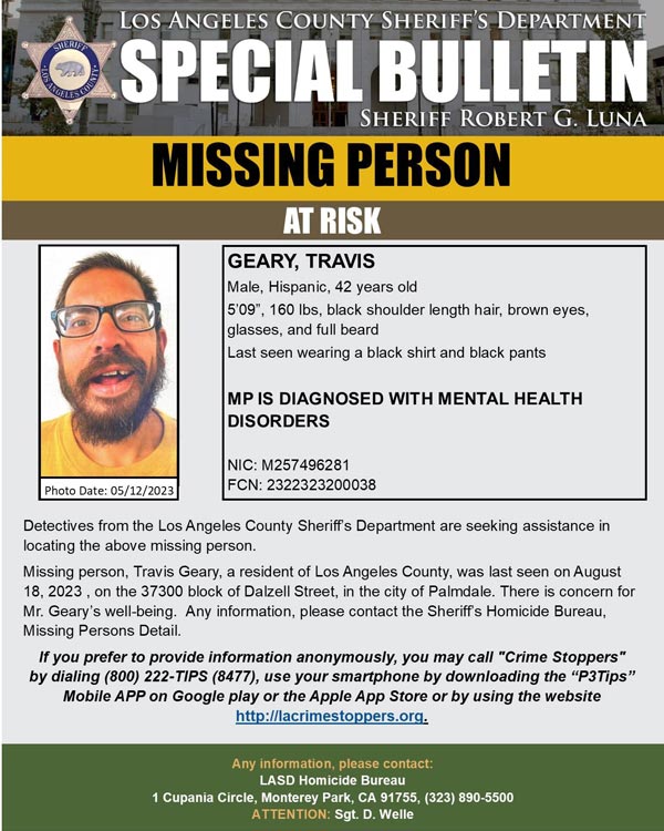 LASD missing Geary