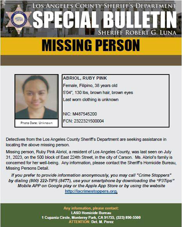 LASD missing Ruby