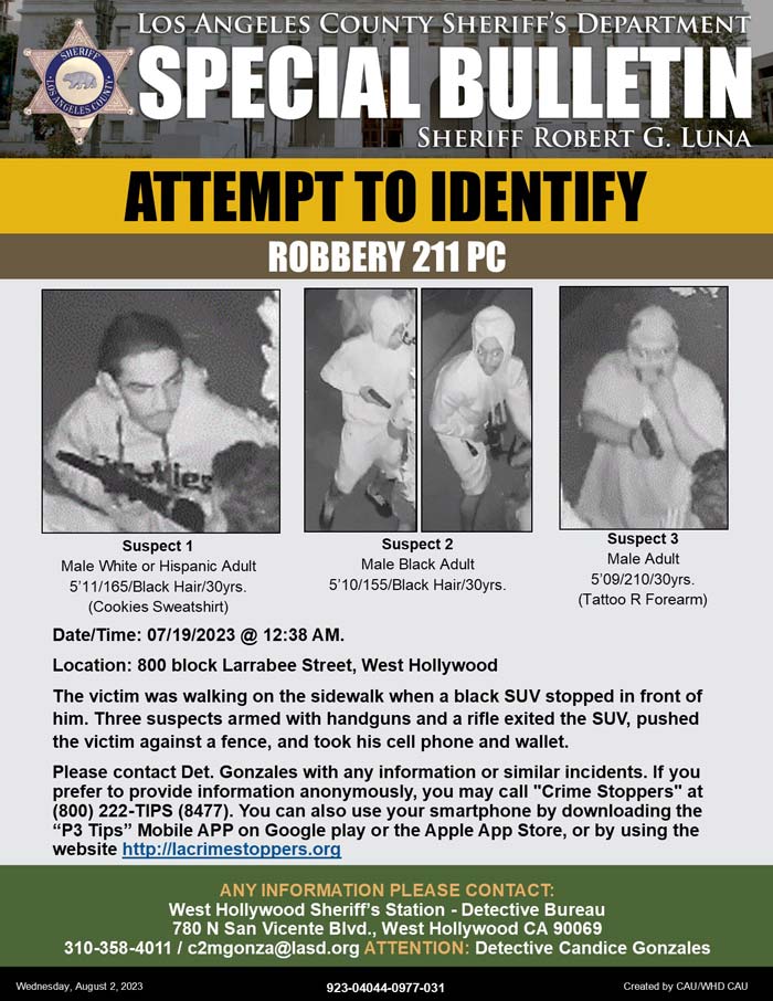 LASD robbery