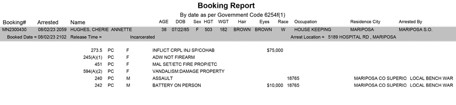 mariposa county booking report for august 2 2023