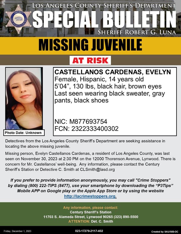 LASD missing Cardenas