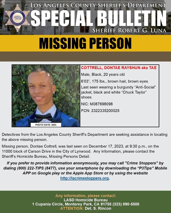 LASD missing Cottrell