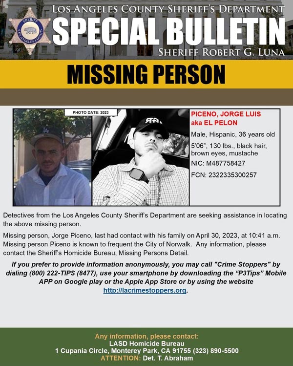 LASD missing Piceno