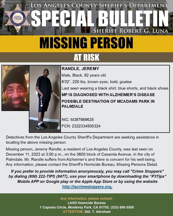 LASD missing Randle