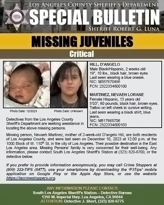 LASD missing baby