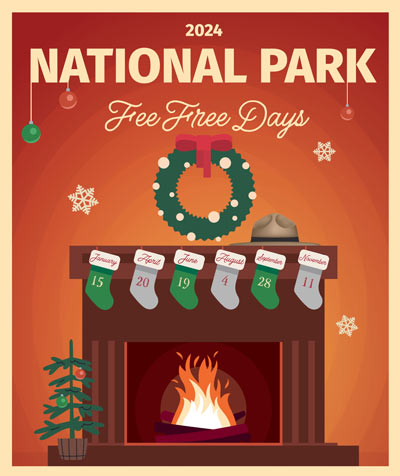 nps1203 Fee Free Fireplace Stockings
