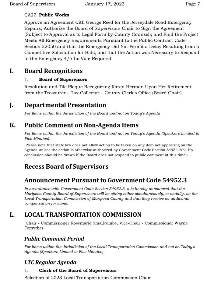 2023 01 17 Board of Supervisors Public Agenda 7