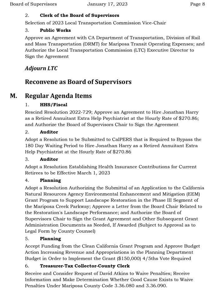 2023 01 17 Board of Supervisors Public Agenda 8