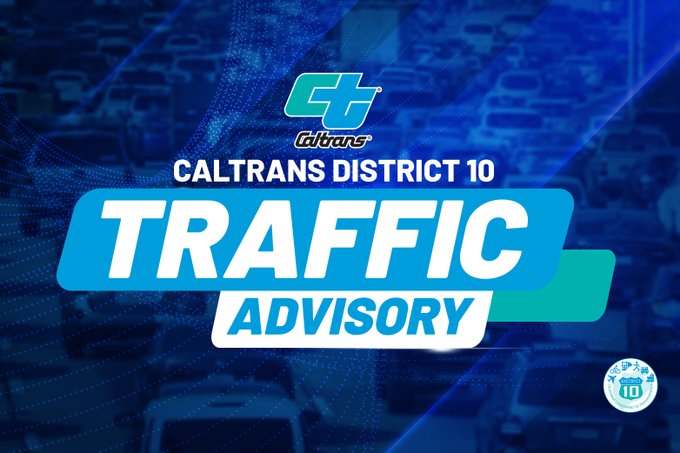 caltrans traffic advisory graphic