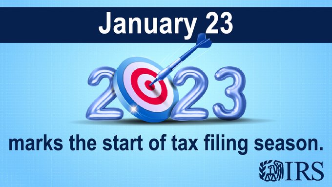 IRS Sets January 23 As Official Start To 2023 Tax Filing Season More IRS Sets January 23 As Official Start To 2023 Tax Filing Season More