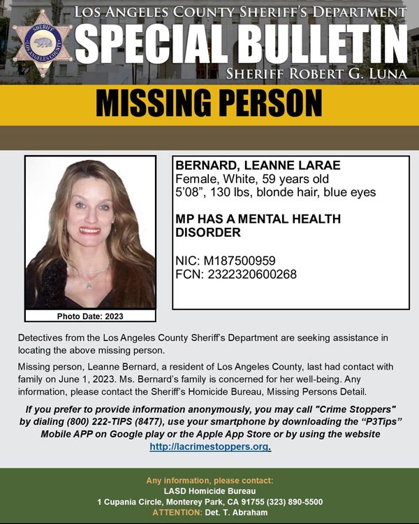 LASD missing Bernard