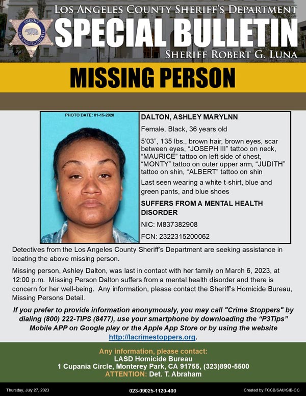 LASD missing Dalton