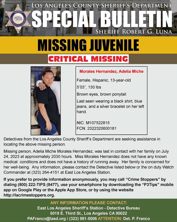 LASD missing Hernandez