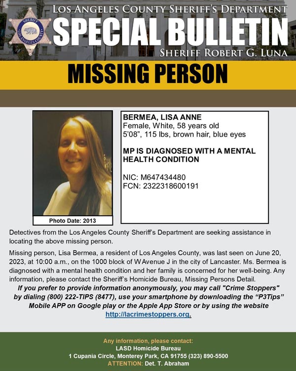 LASD missing Bermea