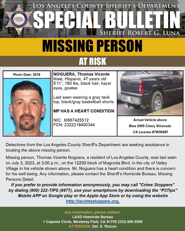 LASD missing Noguera