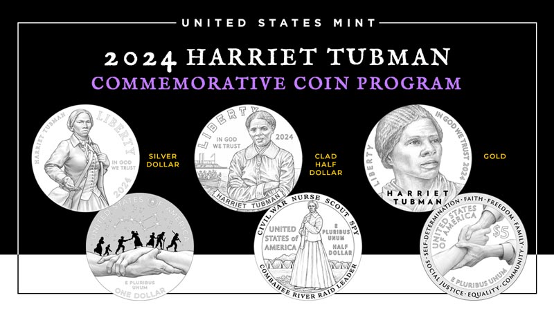 United States Mint Announces Designs For The Harriet Tubman