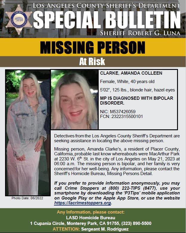 LASD missing Clarke