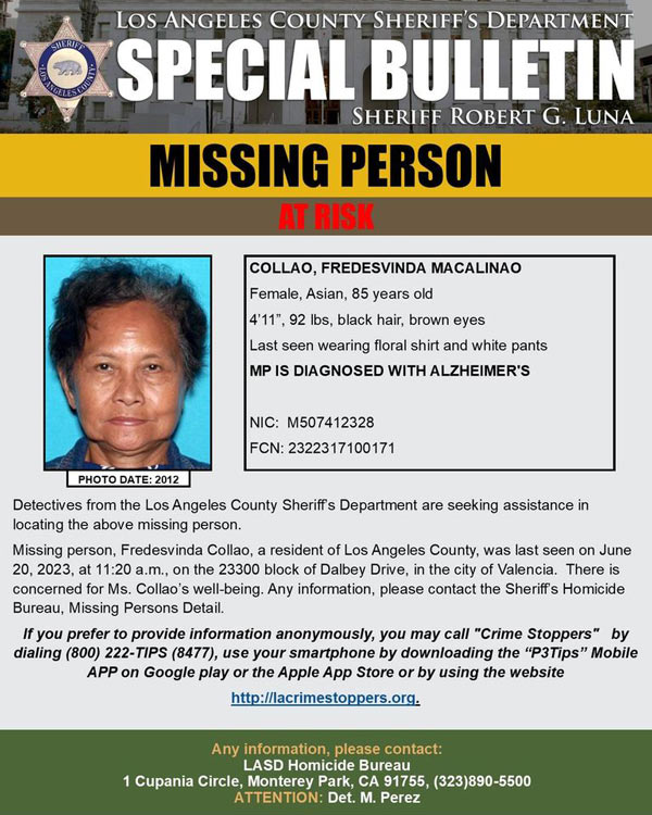 LASD missing Collao