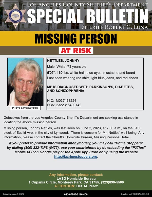 LASD missing Nettles