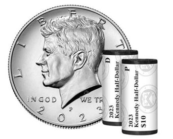 us mint kennedy 2023 Half Dollar Two Roll Set