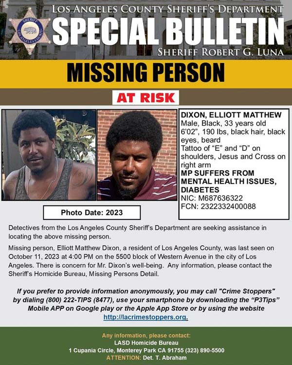 LASD missing Dixon