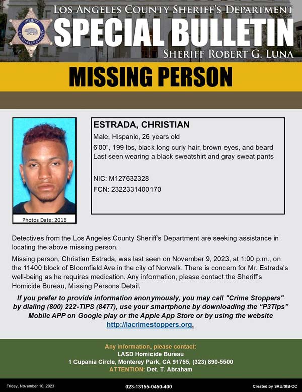 LASD missing Estrada