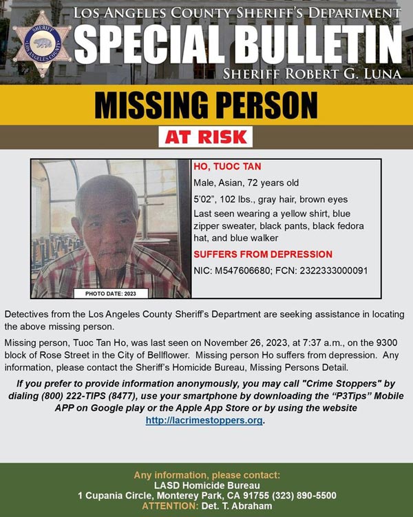 LASD missing Ho