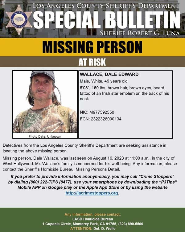 LASD missing Wallace