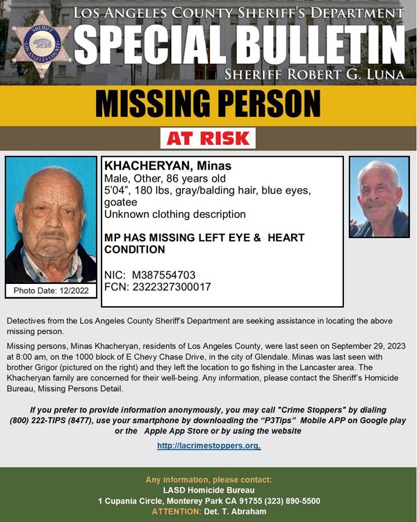 LASD missing Khacheryan 1