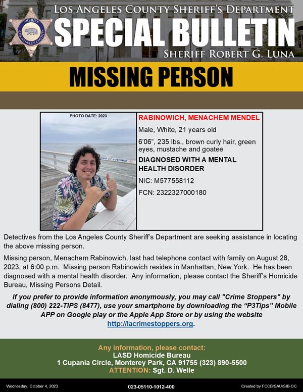 LASD missing New York