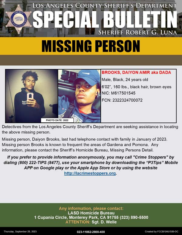 LASD missing Brooks2