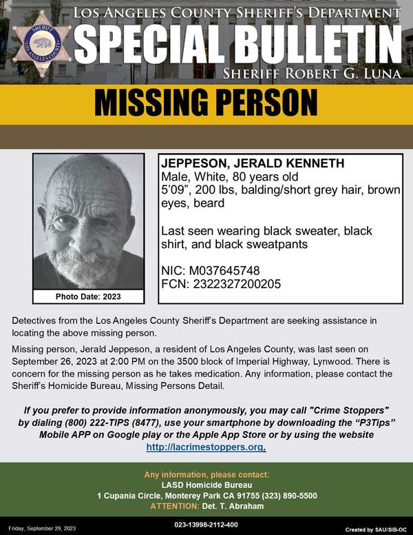 LASD missing Jeppeson