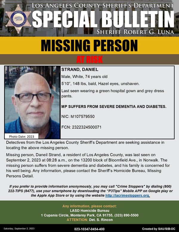 LASD missing Strand