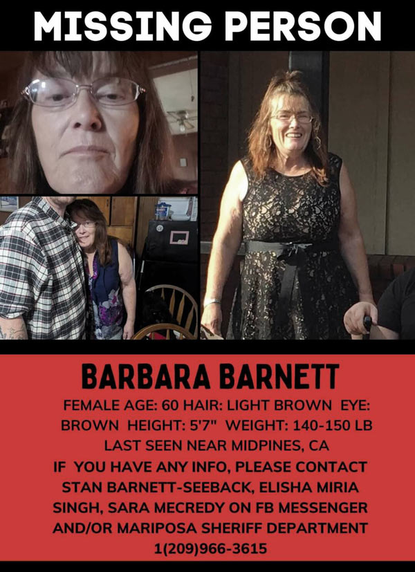 Missing Woman Barbara Barnett