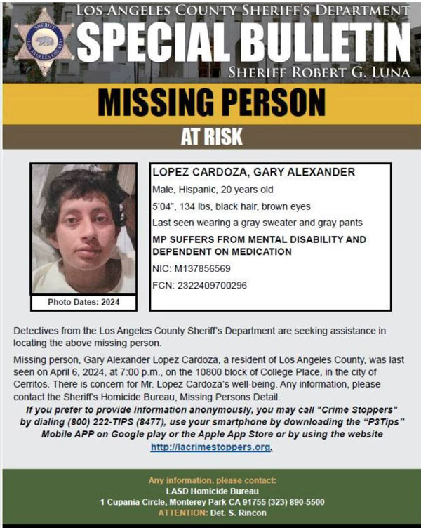 lasd missing cardoza