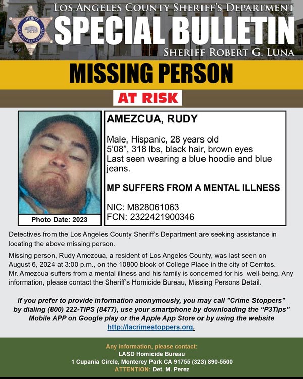 LASD missing Amezcua