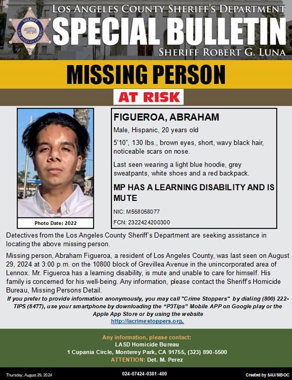 LASD missing Figueroa