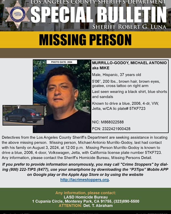 LASD missing Godoy