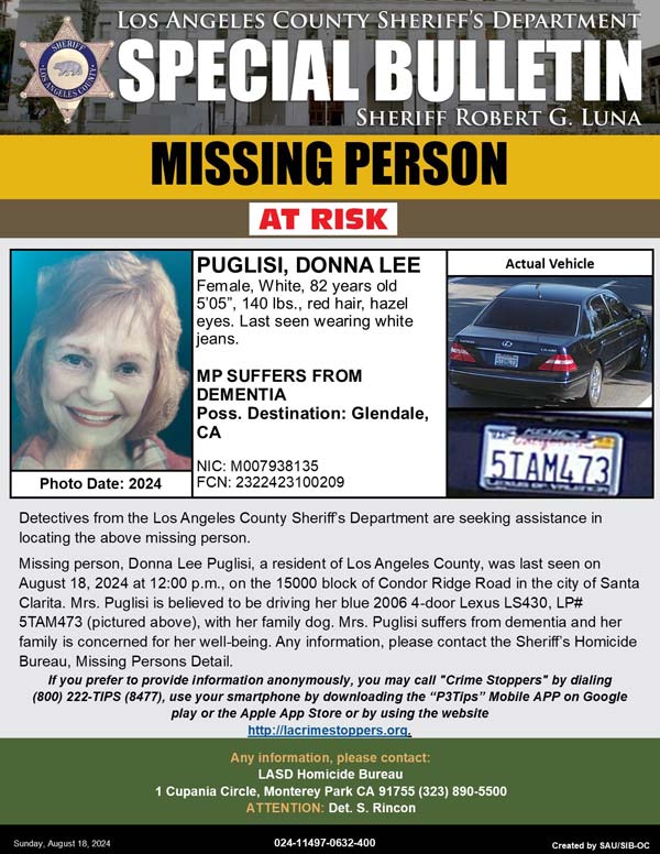 LASD missing Puglisi