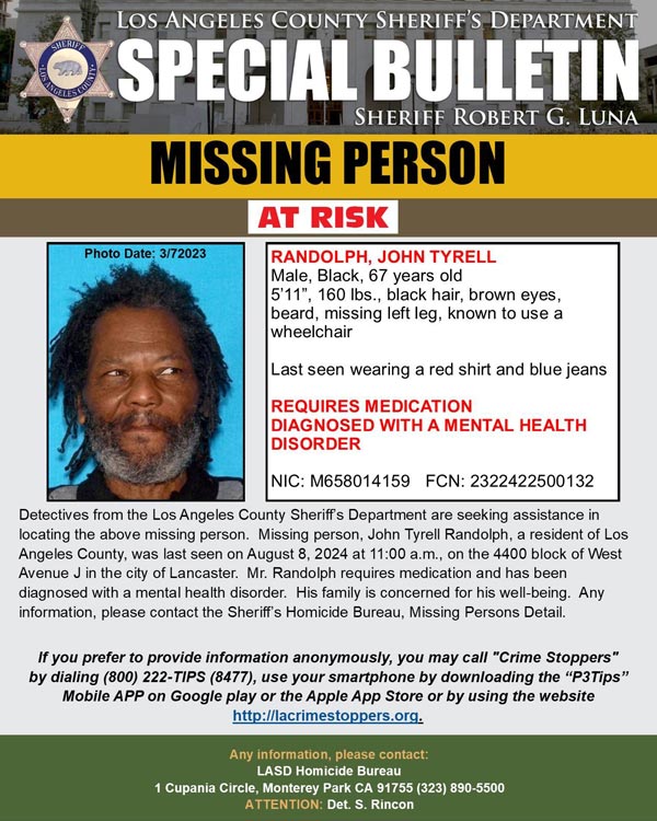 LASD missing Randolph