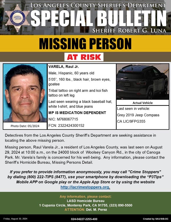 LASD missing Varela