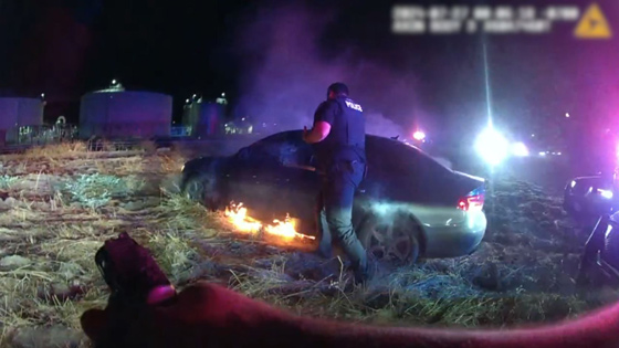 SBPD car fire